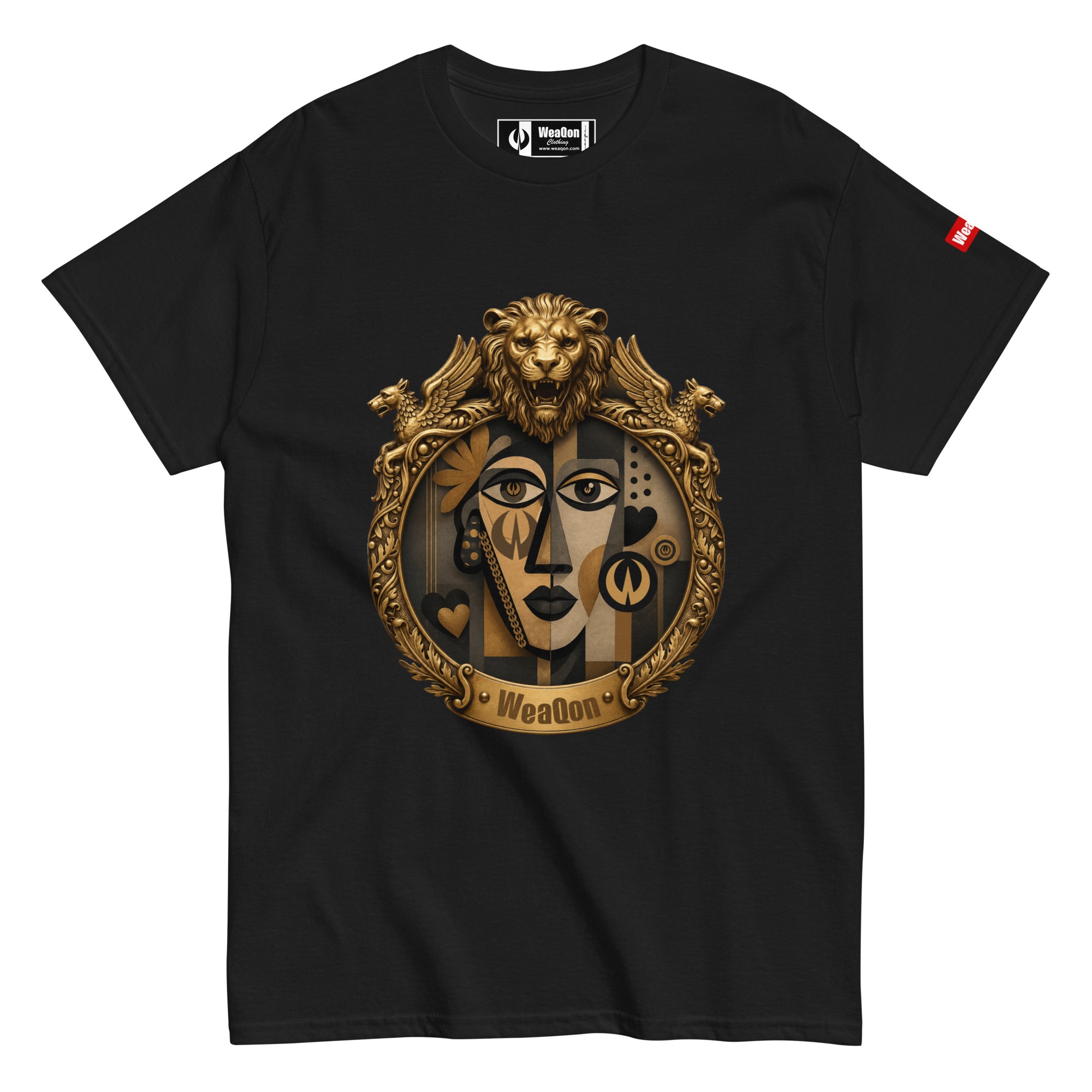 unisex-classic-tee-black-front-6a3cf858338b1.jpg WeaQon Unisex Classic T-Shirt - Image 1