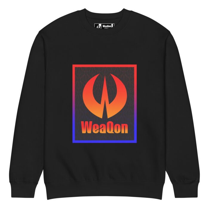 unisex-premium-crew-neck-sweatshirt-black-front-6a2d3aeca3f35.jpg WQN IG Unisex premium crew neck sweatshirt - Image 4