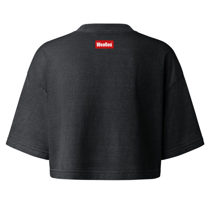 womens-garment-dye-cropped-tee-washed-black-back-6a6b23ab01849.jpg W Dye Cropped Tee - Image 4