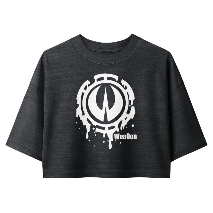 womens-garment-dye-cropped-tee-washed-black-front-6a6b23ab00240.jpg W Dye Cropped Tee - Image 7