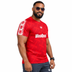 Red Men's athletic t-shirt