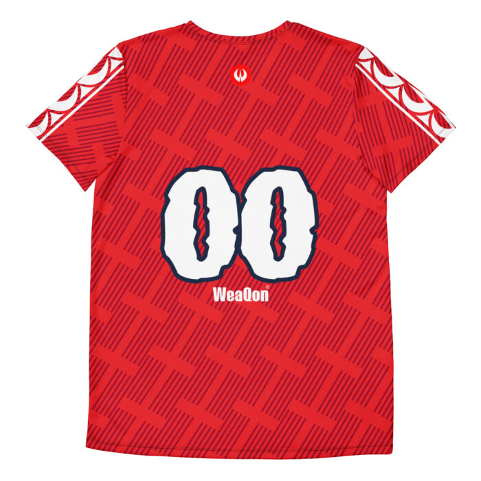 Red Men's athletic t-shirt - Image 3