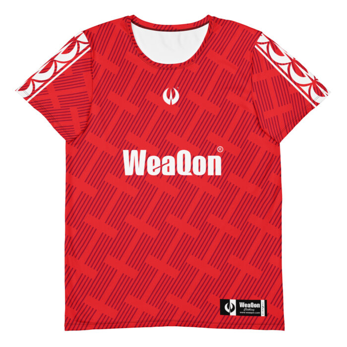 Red Men's athletic t-shirt - Image 2