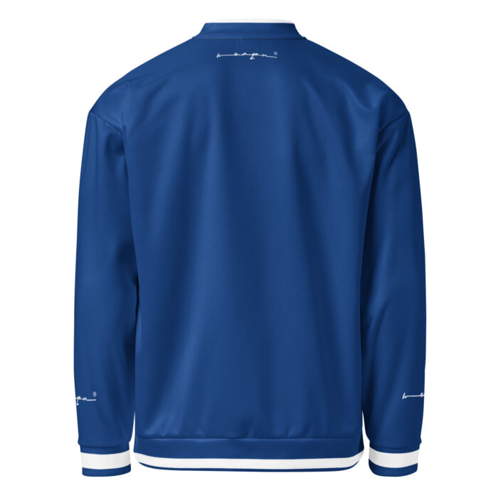 Blue & White Bomber Jacket - Image 2