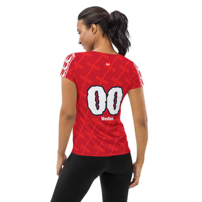 Women's RED Athletic T-shirt - Image 2