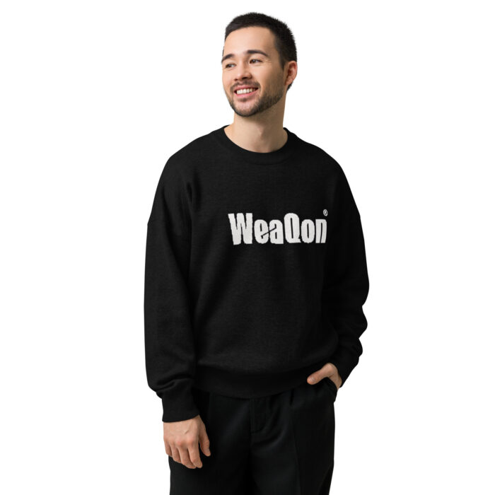 Black fit knitted crew neck sweater - Image 3