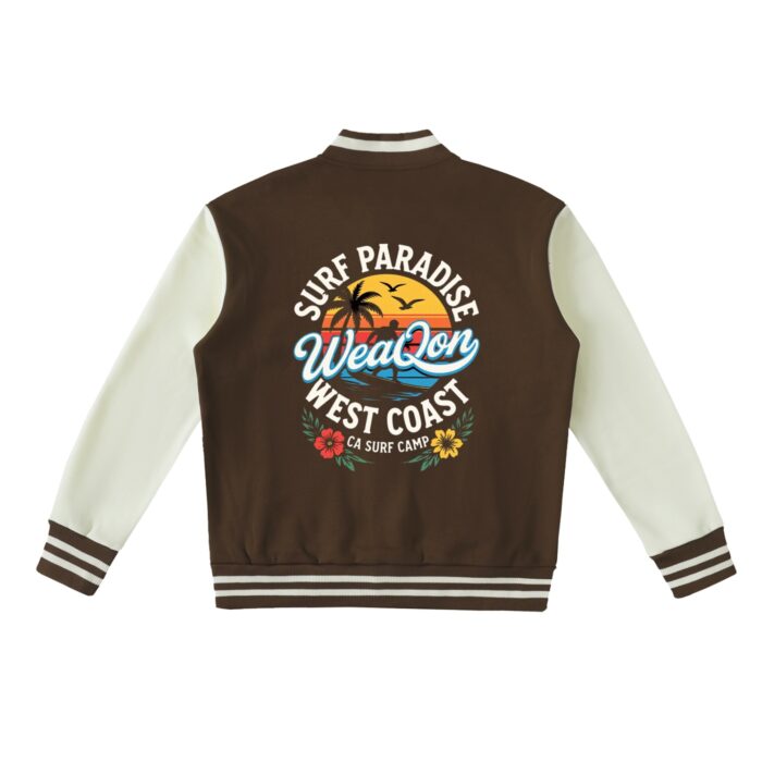 Two-Tone Fleeced Varsity Jacket - Image 8