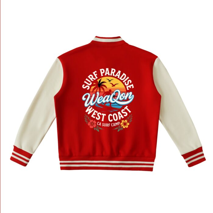 Two-Tone Fleeced Varsity Jacket - Image 4