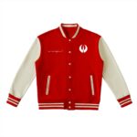 Two-Tone Fleeced Varsity Jacket - Image 3