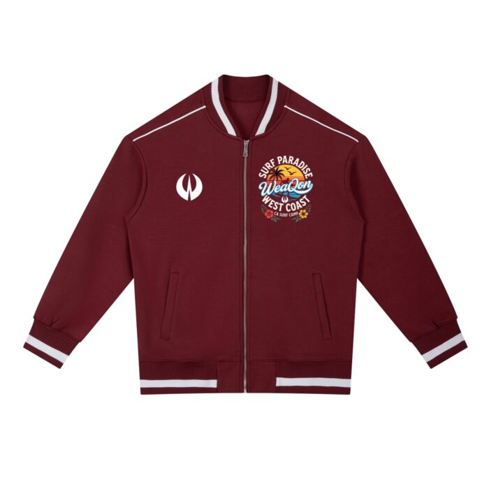 Contrast Piping Zip Bomber Jacket - Image 3