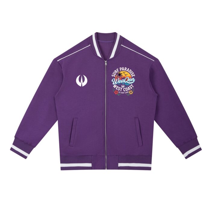 Contrast Piping Zip Bomber Jacket - Image 9