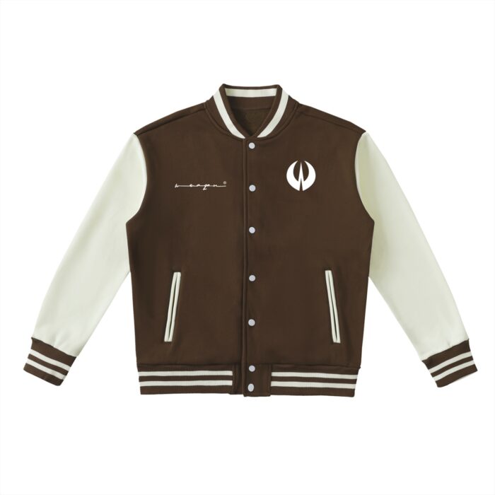 Two-Tone Fleeced Varsity Jacket - Image 7