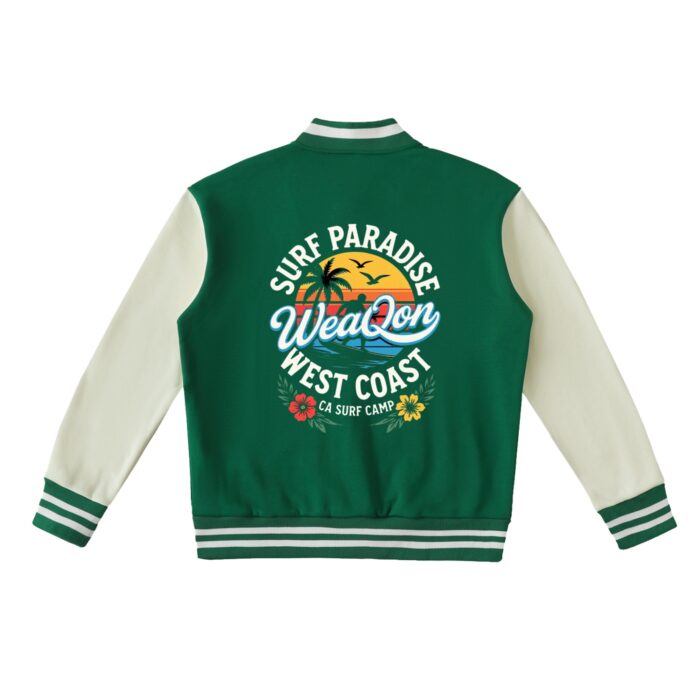 Two-Tone Fleeced Varsity Jacket - Image 6