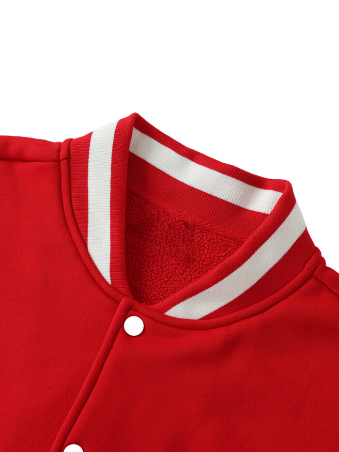 Two-Tone Fleeced Varsity Jacket - Image 9
