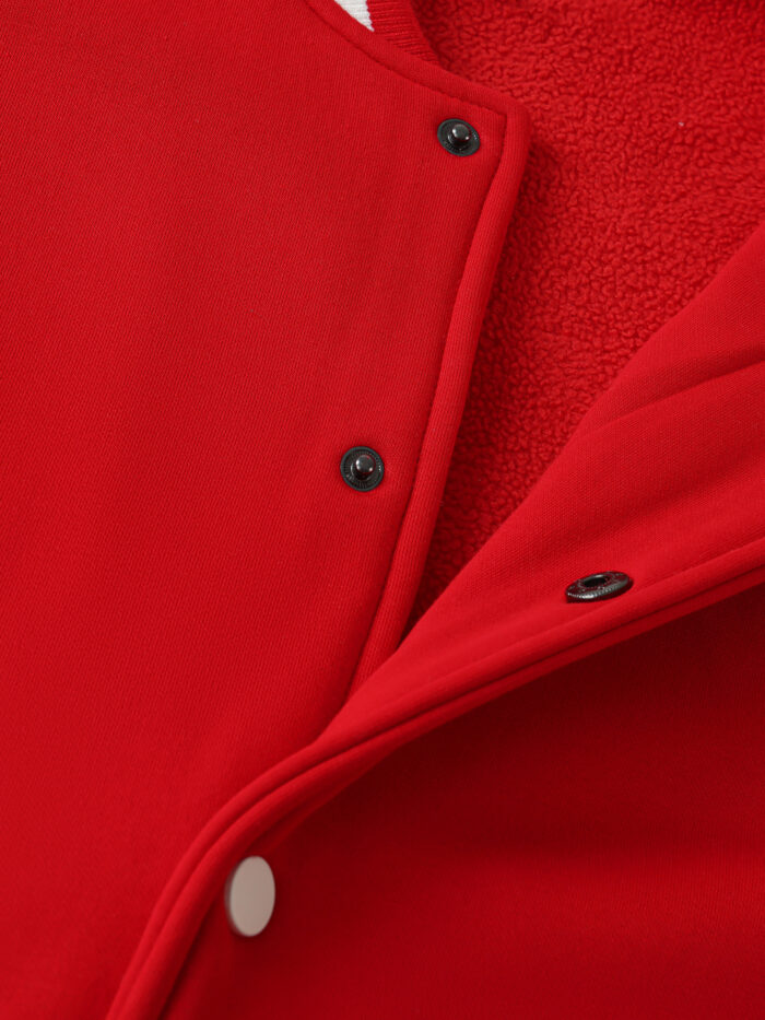 Two-Tone Fleeced Varsity Jacket - Image 10