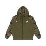 Unisex Camo-Splice Raglan Zip Hoodie - Image 6
