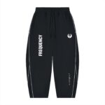 Unisex Piping Fleece Barrel Leg Sweatpants
